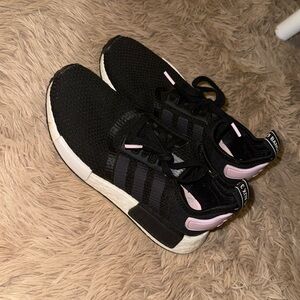 Adidas black and pink sneakers